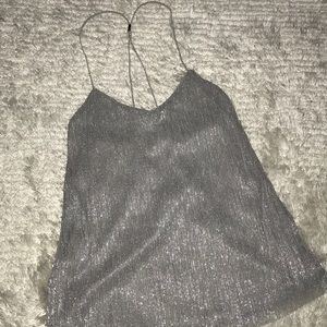 Express Silver Metallic Blouse💓